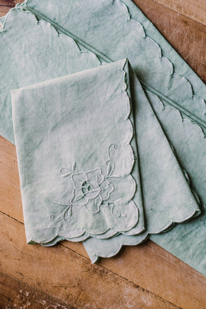 Marie Natural Dyed Embroidered Napkins