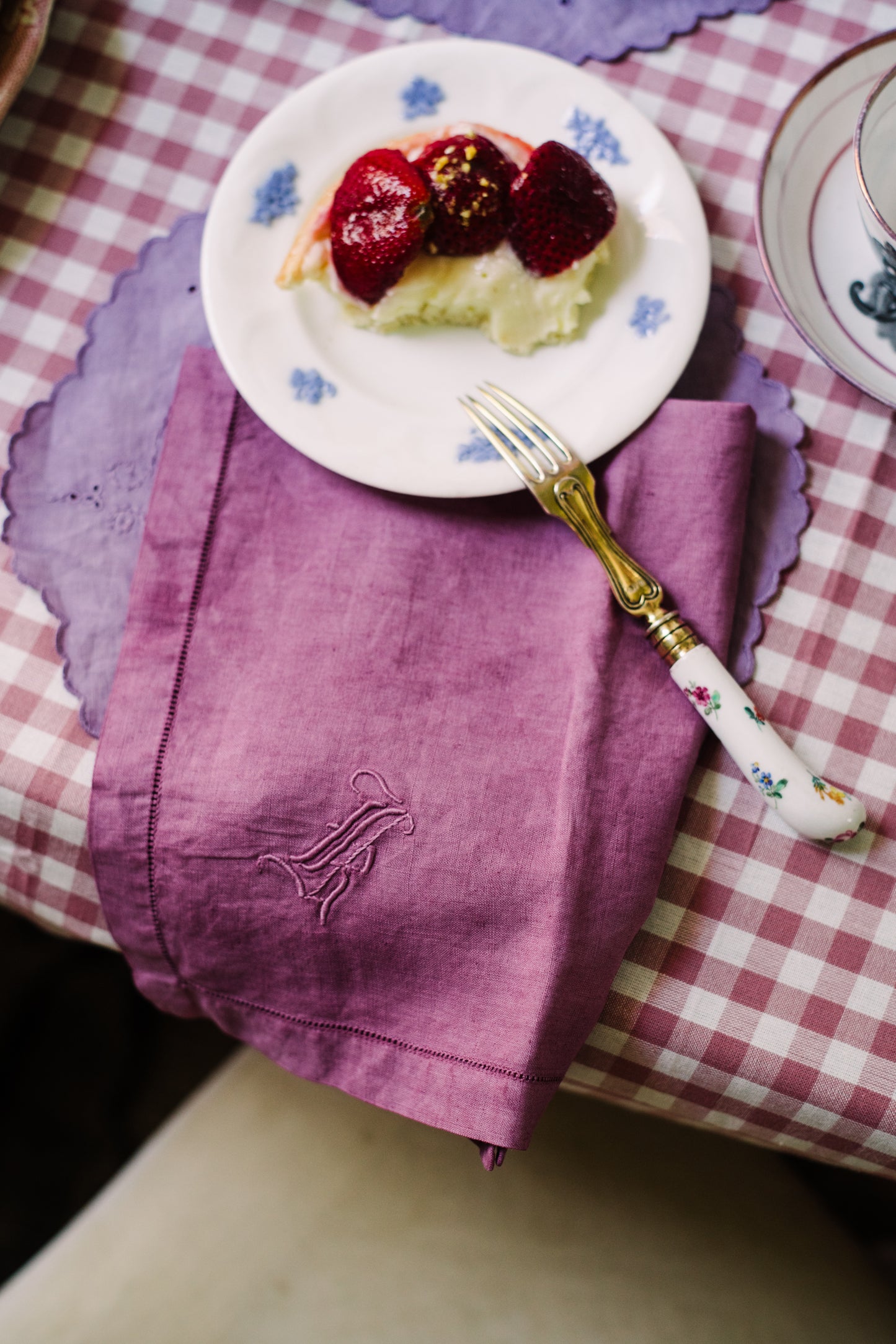 Katherine Natural Dyed Embroidered Napkins