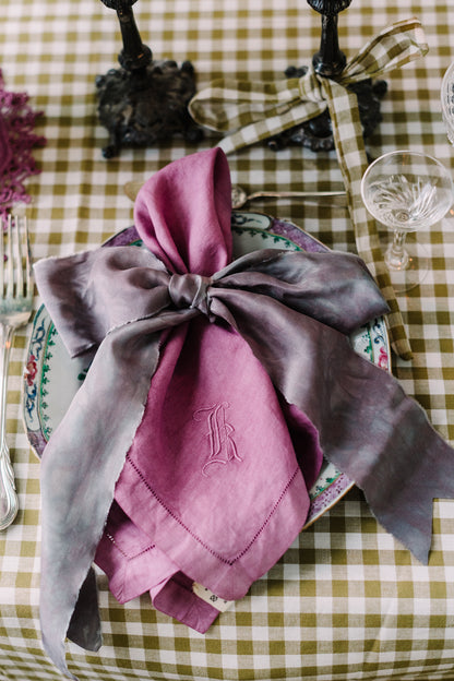 Katherine Natural Dyed Embroidered Napkins